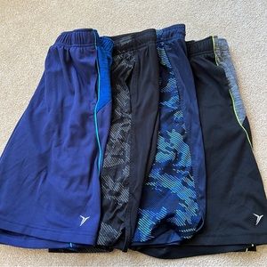 Lot of 4 pairs old navy active boys size xl go dry shorts. Great condition